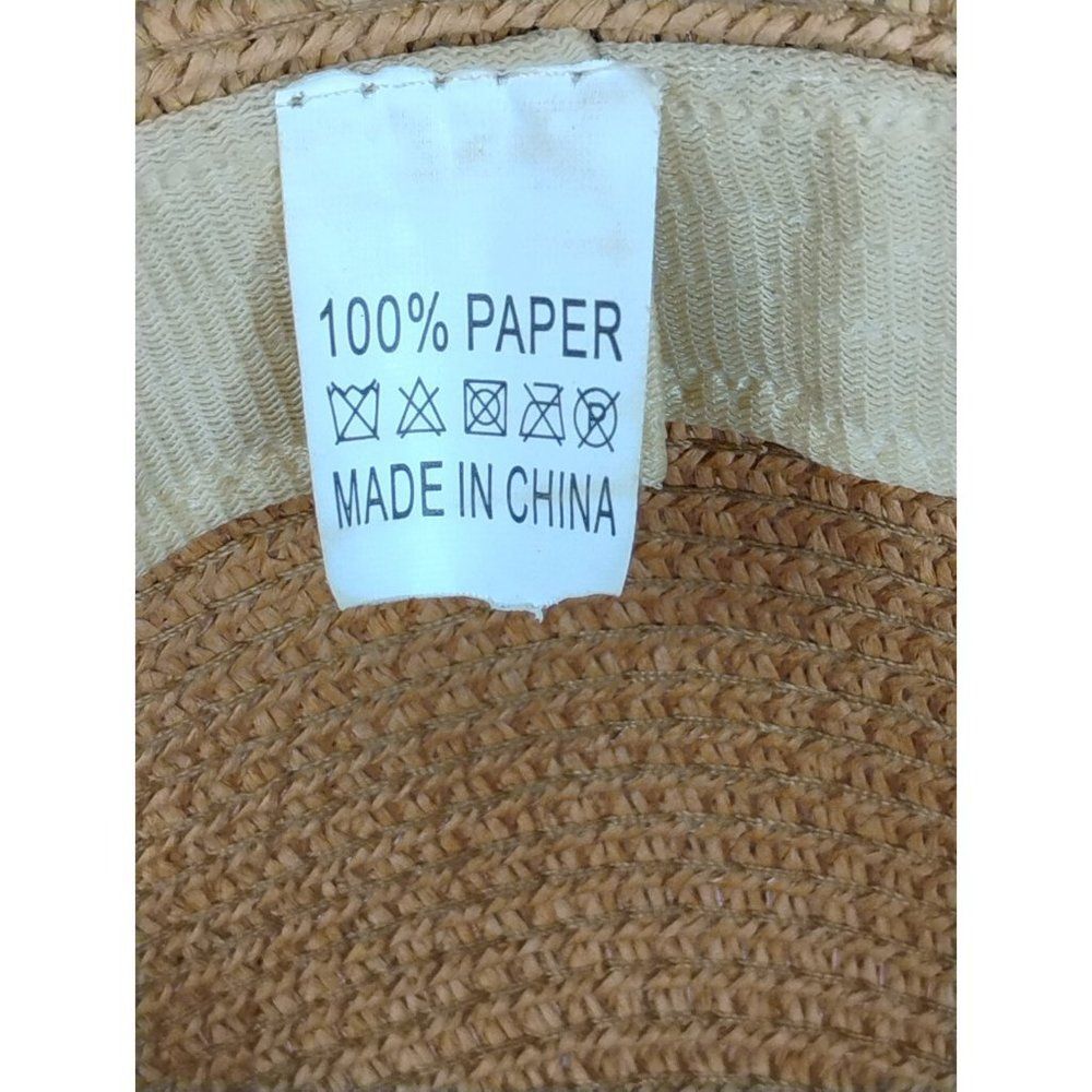 Florida Sun Hat Embroidered Tan and Black - Picture 5 of 15